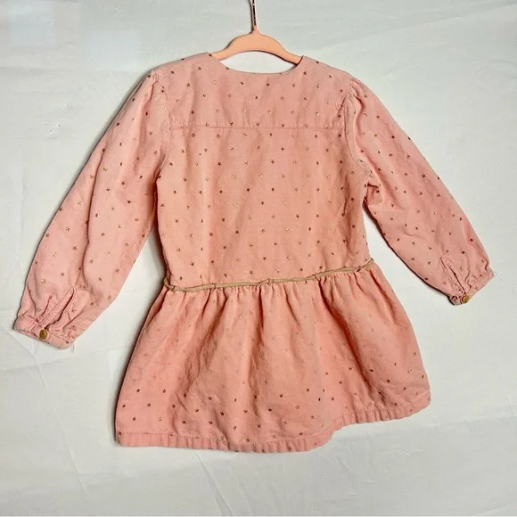 Zara Baby Girl Collections Pink Dress with Starts Long Sleeves Size 2 to 3 years - Picture 9 of 9